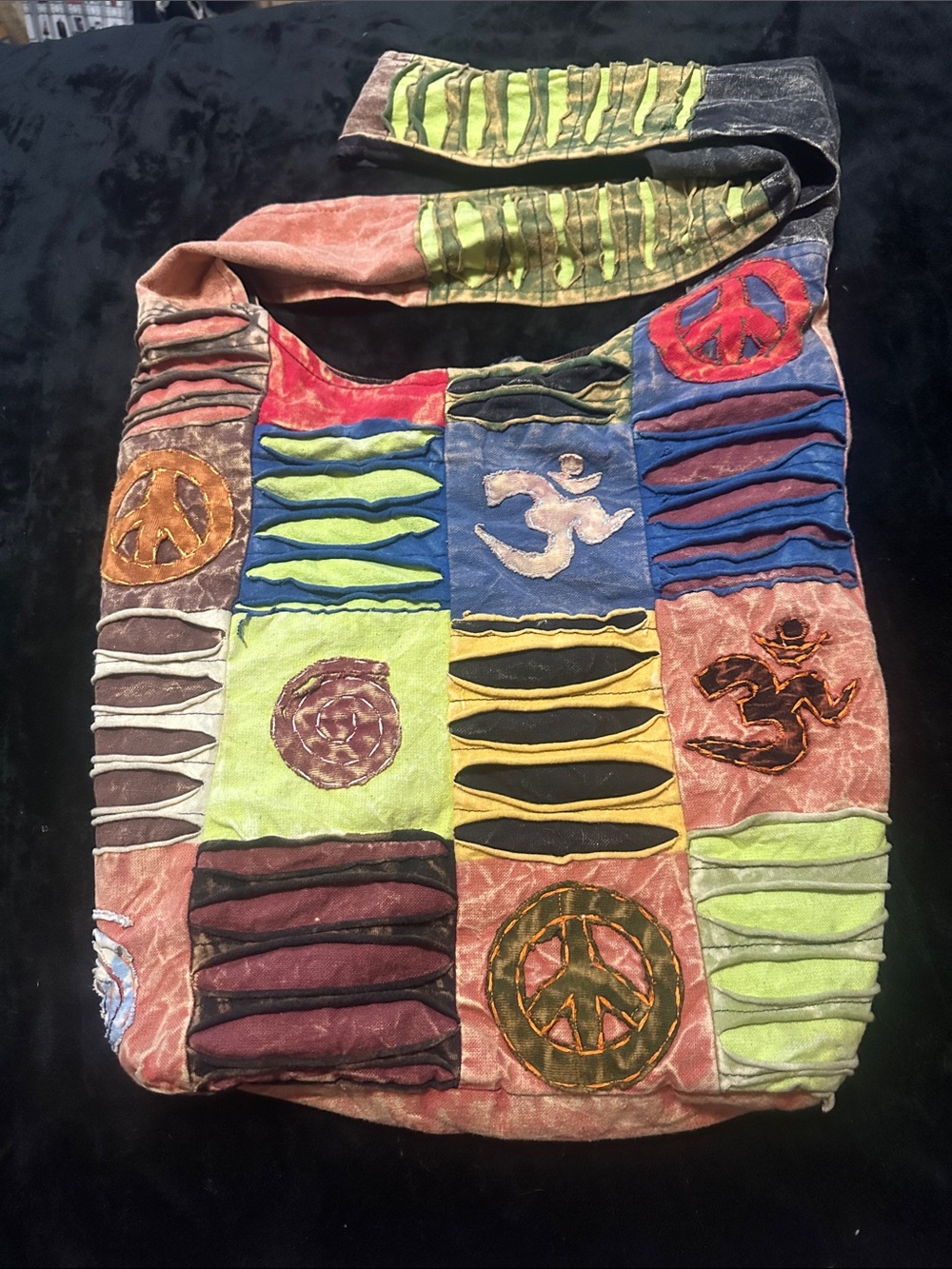 Patchwork Bohemian Shoulder Bag in Multi-Color